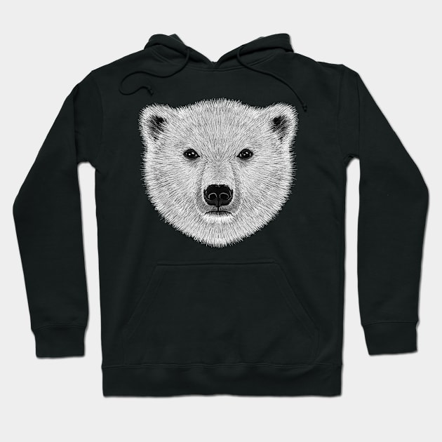 Polar Bear B&W Hoodie by Rohan Dahotre